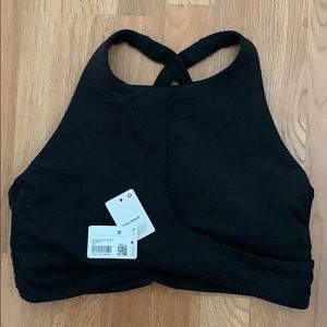 Black Always aligned lululemon sports bra